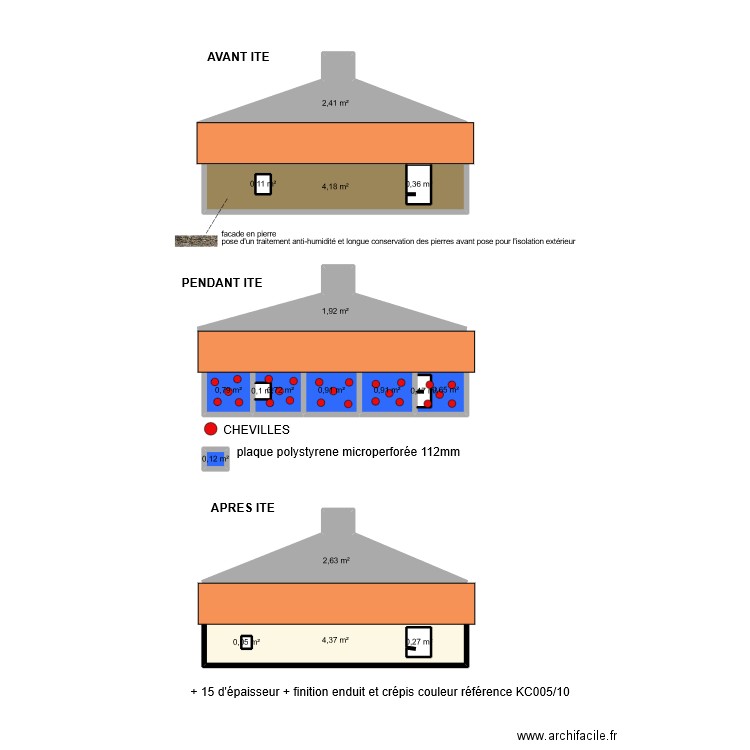 morice 1. Plan de 17 pièces et 22 m2