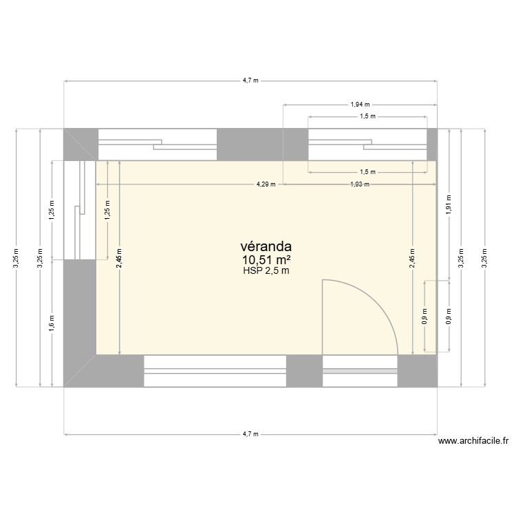 VERANDA. Plan de 0 pièce et 0 m2