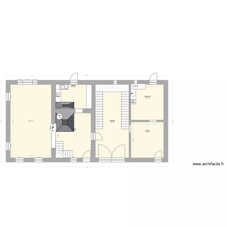 Xefosse mars 26. Plan de 15  et 323 m²