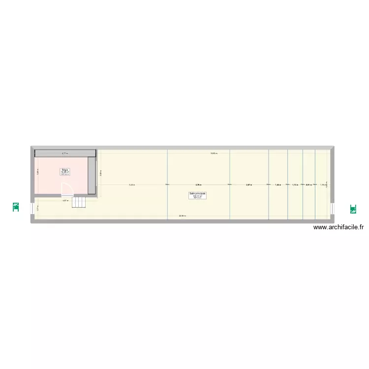 Le TUNNEL. Plan de 2 Pièces et 124 m² Le TUNNEL. Plan de 2 Pièces et 124 m²