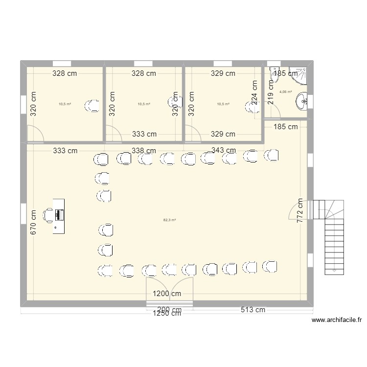 ETAGE SALLE. Plan de 0 pièce et 0 m2