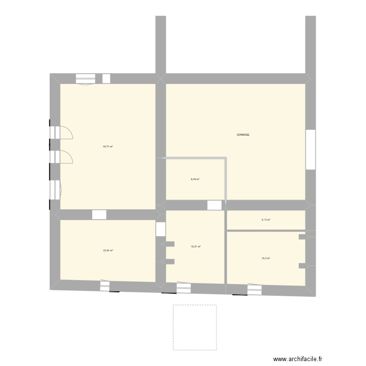 SCI LE SEPTY - POMPORT. Plan de 7 pièces et 171 m2