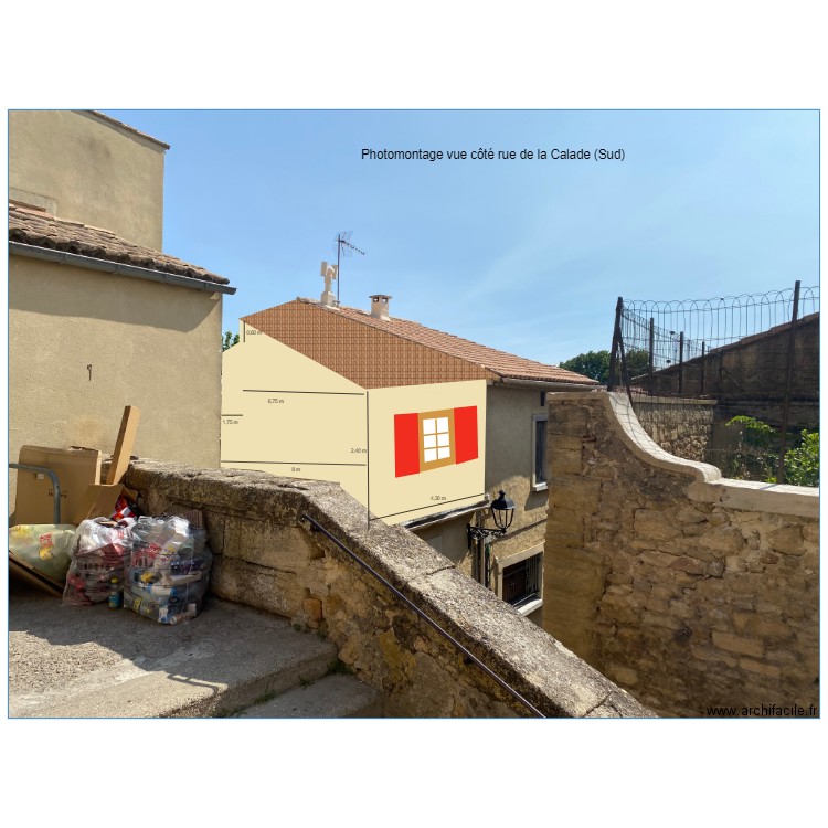 vue escalier photomontage Auriane finale. Plan de 0 pièce et 0 m2