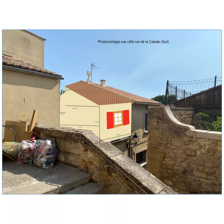 vue escalier photomontage Auriane finale. Plan de 