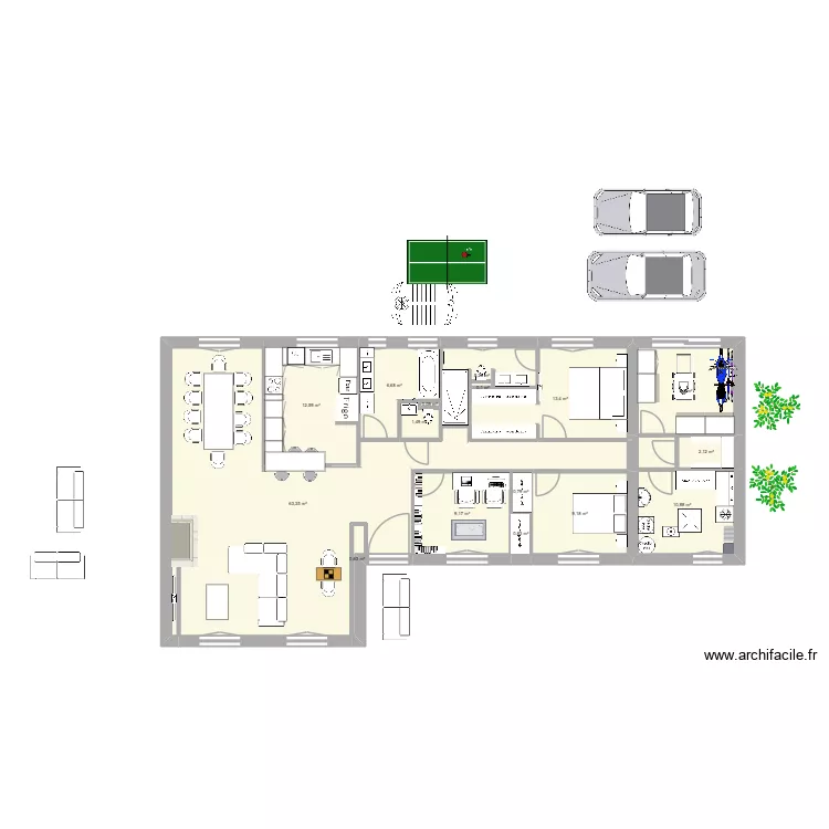 tessssst. Plan de 16  et 146 m²