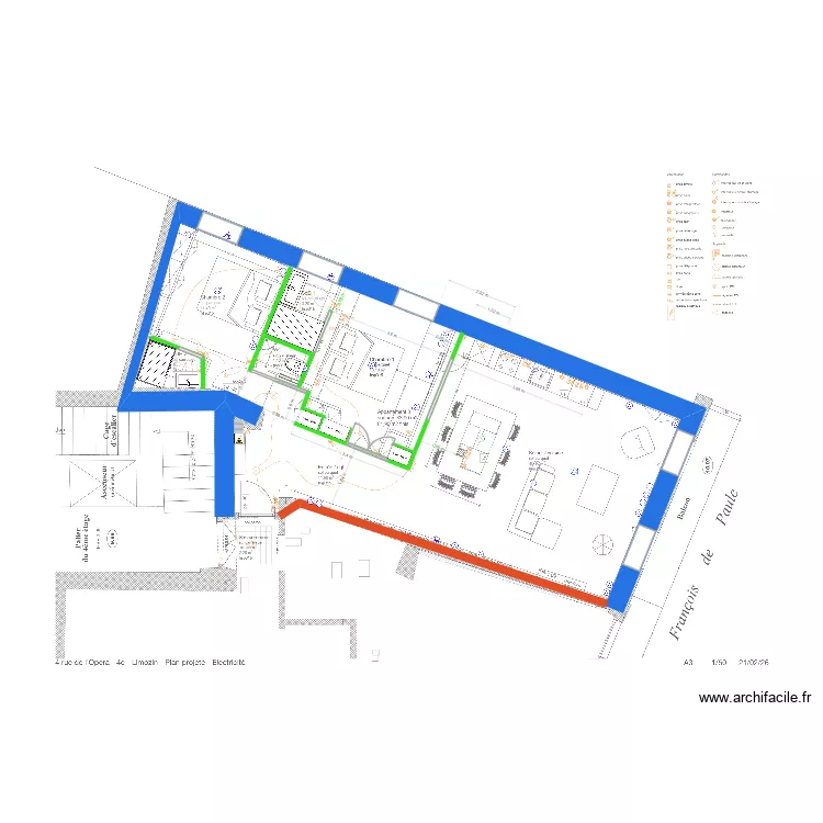 Plan Manon modif cloison. Plan de 