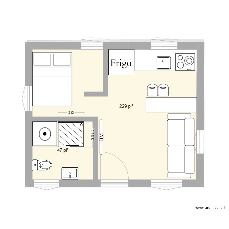 65 Hibou Version 1. Plan de 10 pièces et 89 m2