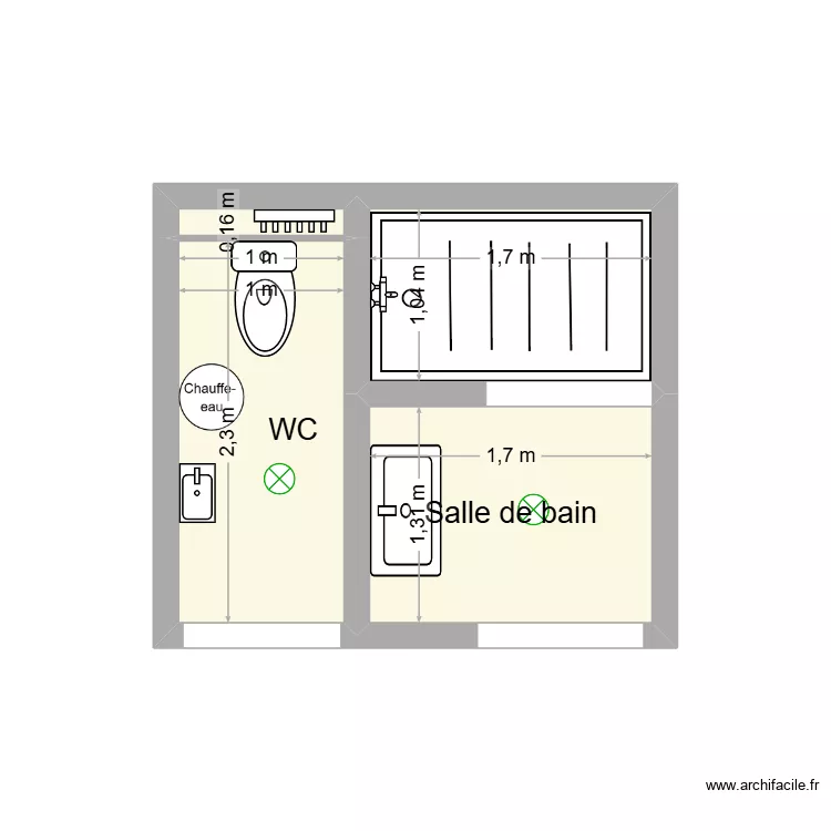 Sanitaire SCI MABO. Plan de 