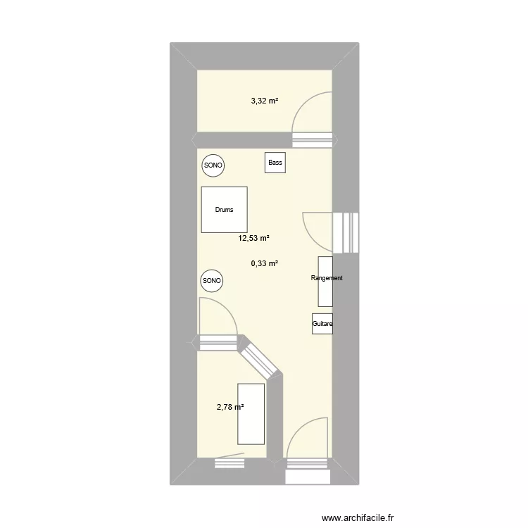 Garage 2. Plan de 4 et 44 m² Garage 2. Plan de 4 et 44 m²