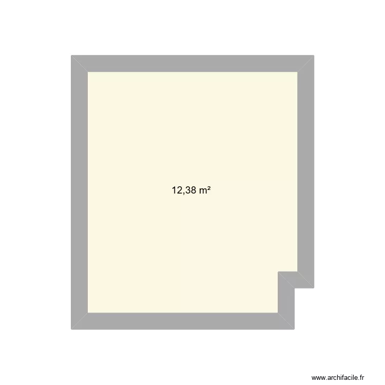 salon. Plan de 1 pièce et 12 m²