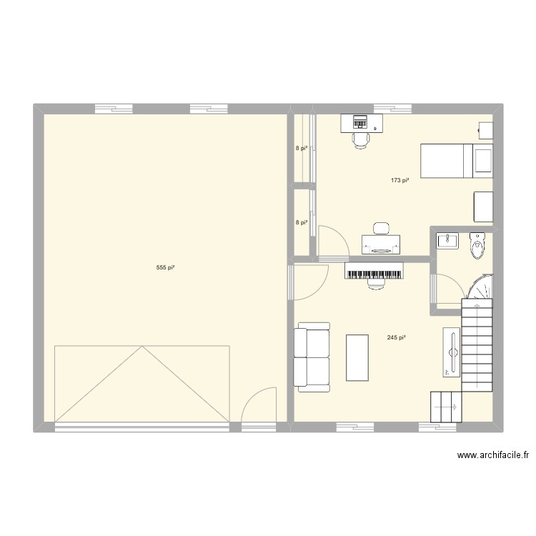 FG-22 C. Plan de 5 pièces et 92 m2