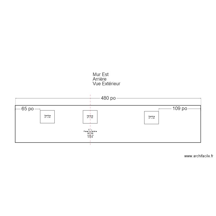 mur Est. Plan de 0 pièce et 0 m2