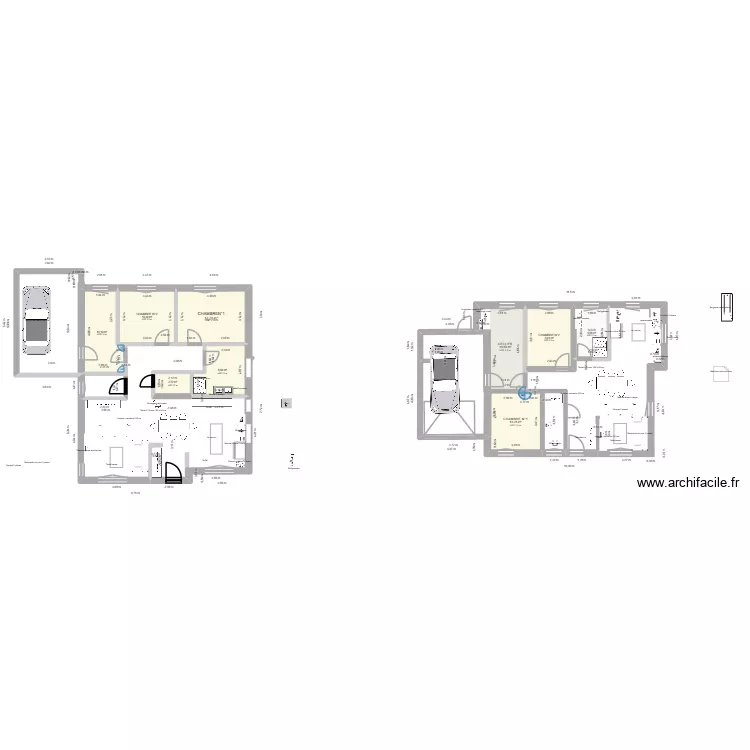 Plan Plein Pied SOULTZ. Plan de 9  et 80 m²