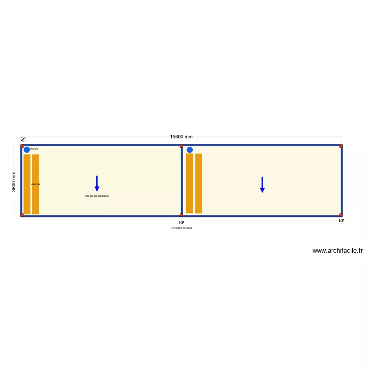 3500x15900 Pinheiro. Plan de 2  et 53 m²