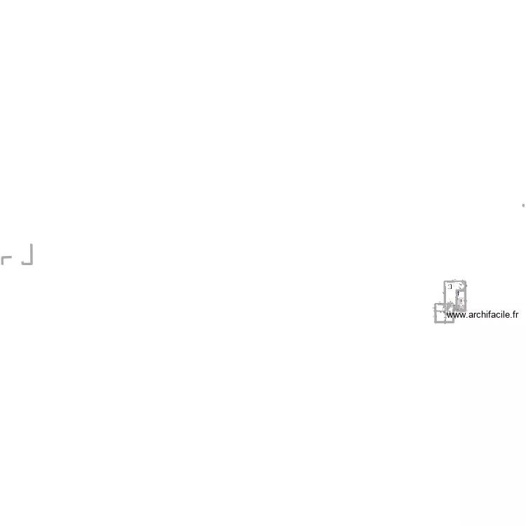 Vitr&eacute;. Plan de 2 pièces et 55 m²