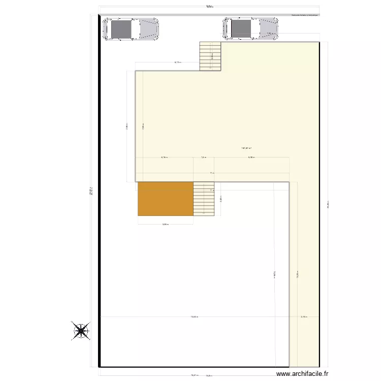 plan de masse double place parking. Plan de 