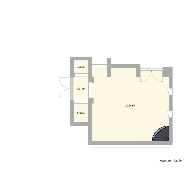 BEDROOM - CITY 1. Plan de 4 pièces et 24 m2