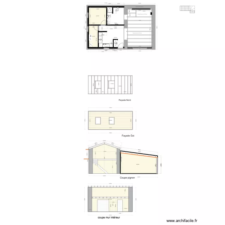 coupe plancher ouverture. Plan de coupe plancher ouverture. Plan de