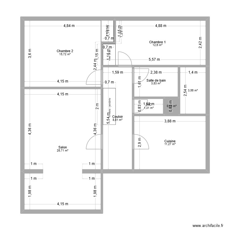 NGUYEN. Plan de 9 pièces et 84 m2