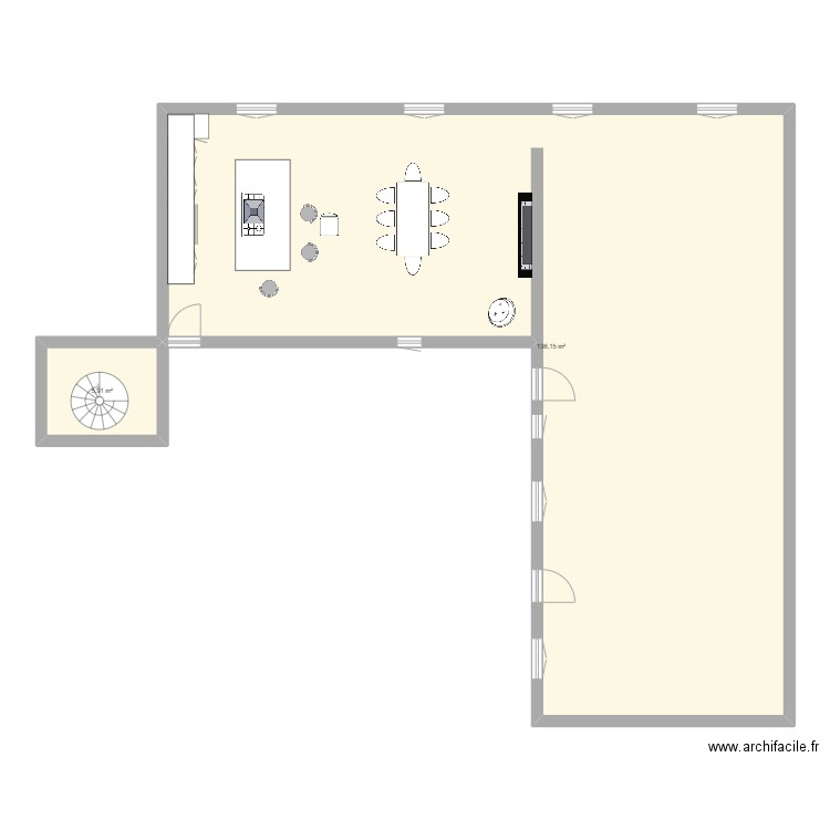 Maison DENICE. Plan de 2 pièces et 142 m2