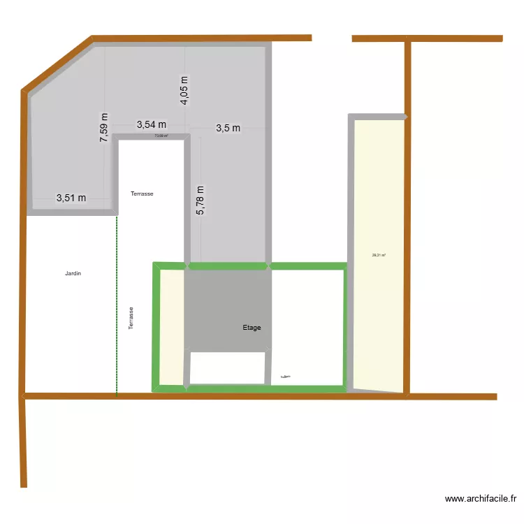 Ste Jule Calcul surfaces. Plan de 4 pièces et 121 m² Ste Jule Calcul surfaces. Plan de 4 pièces et 121 m²