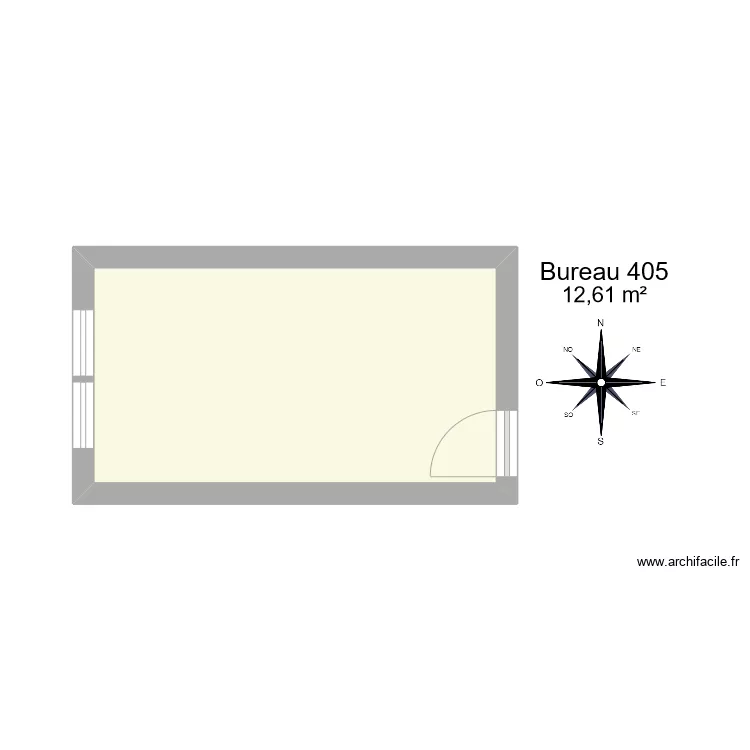Bureau R 405. Plan de 