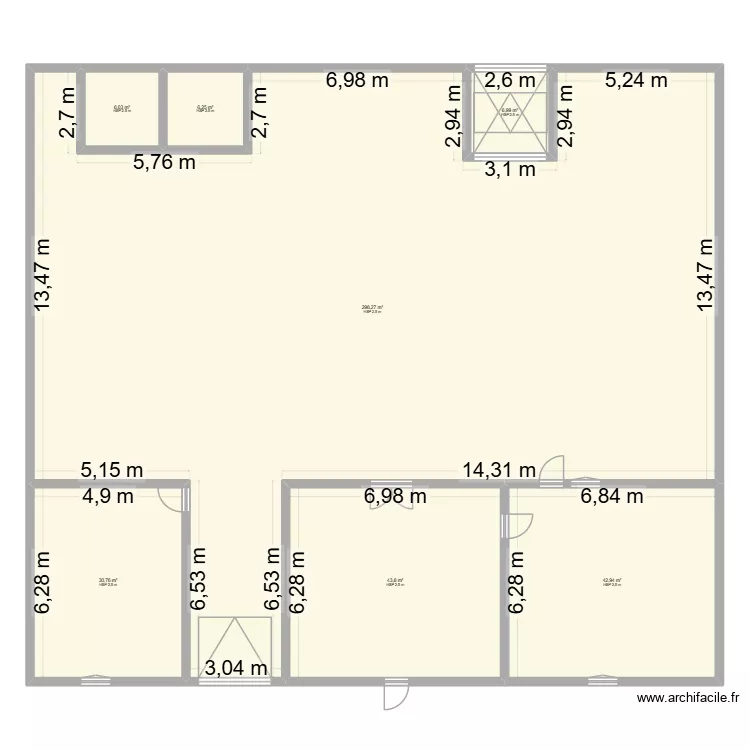 CHALZEULE. Plan de 7  et 435 m²