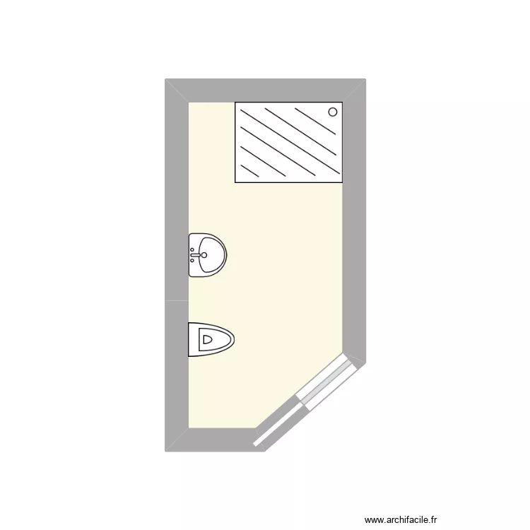 VERSCHAEVE r&eacute;nov&eacute;. Plan de 1  et 6 m²