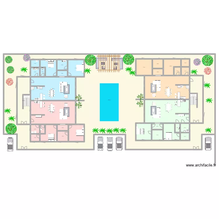 Plan Ngaparou. Plan de 73  et 2522 m²