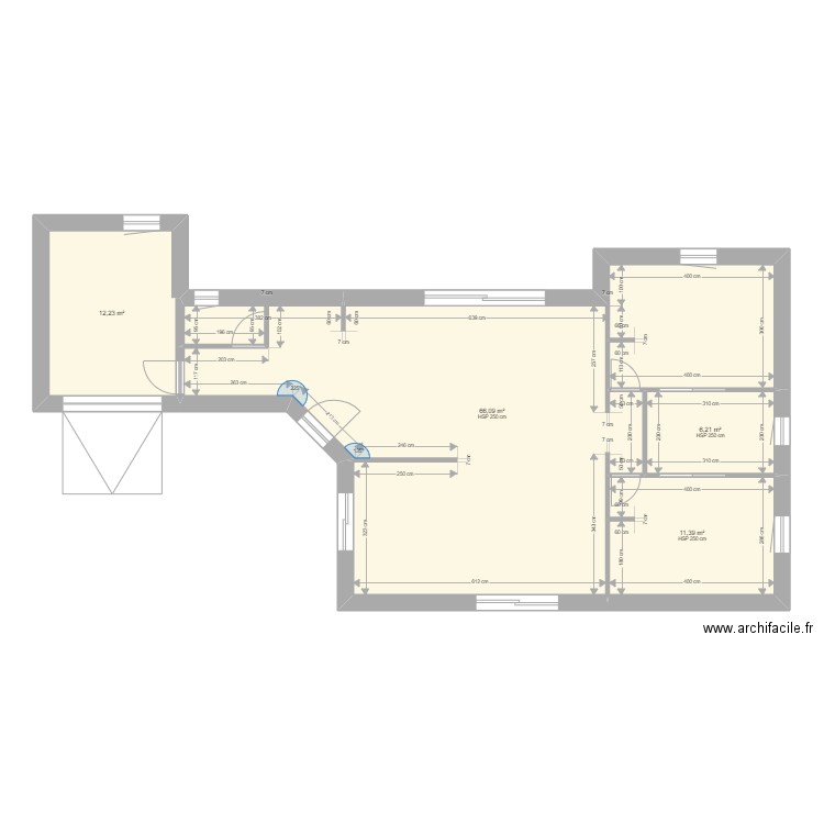 maison bompas 2. Plan de 4 pièces et 96 m2