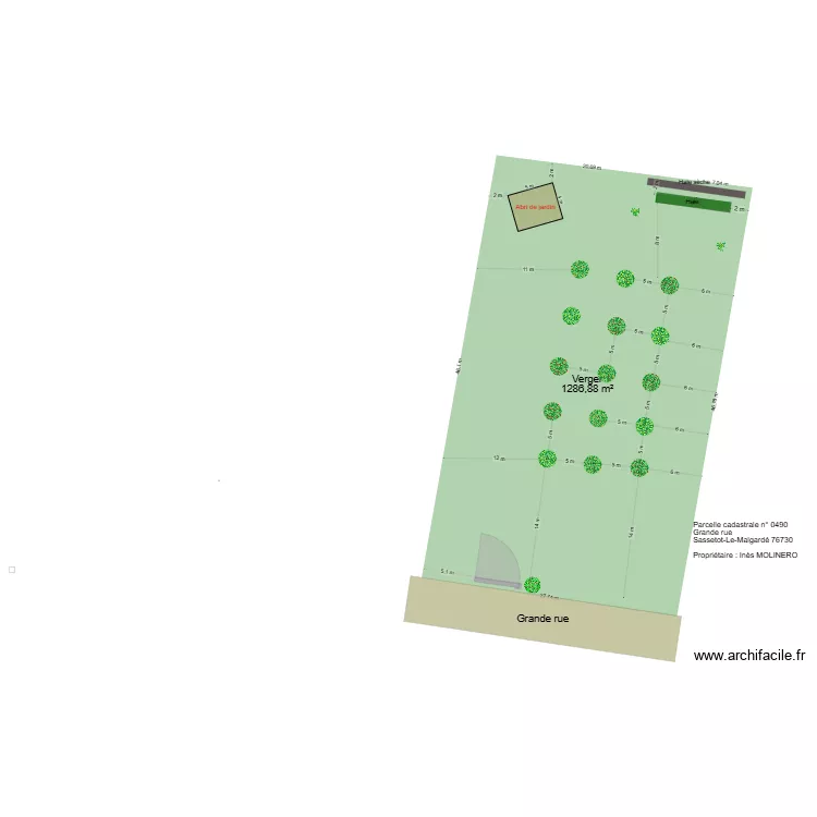 Verger Sassetot. Plan de 