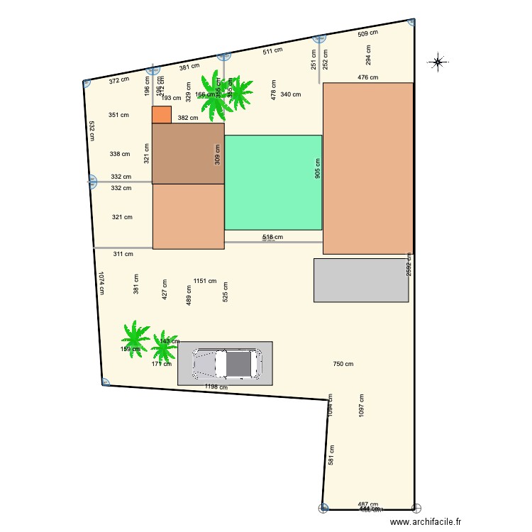 Toiture calcul surfaces 3. Plan de 1 pièce et 337 m2