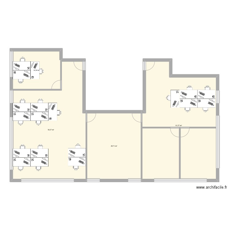 salle réu milieu v2. Plan de 4 pièces et 161 m2