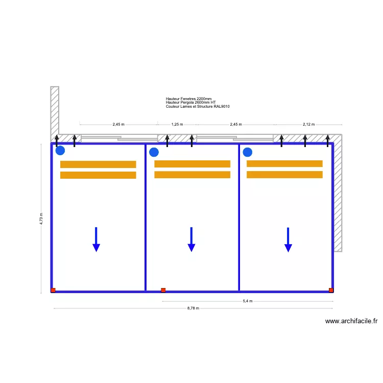 Marin Cascais. Plan de 1  et 40 m²