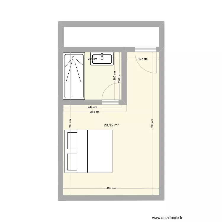 chambre. Plan de 