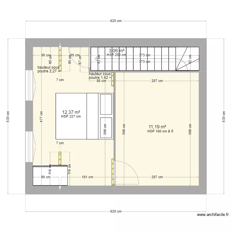 BOUSCAT R+2. Plan de 