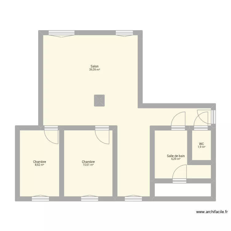 Appart. Plan de 7  et 70 m²