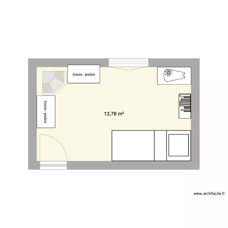 chambre enfants. Plan de 