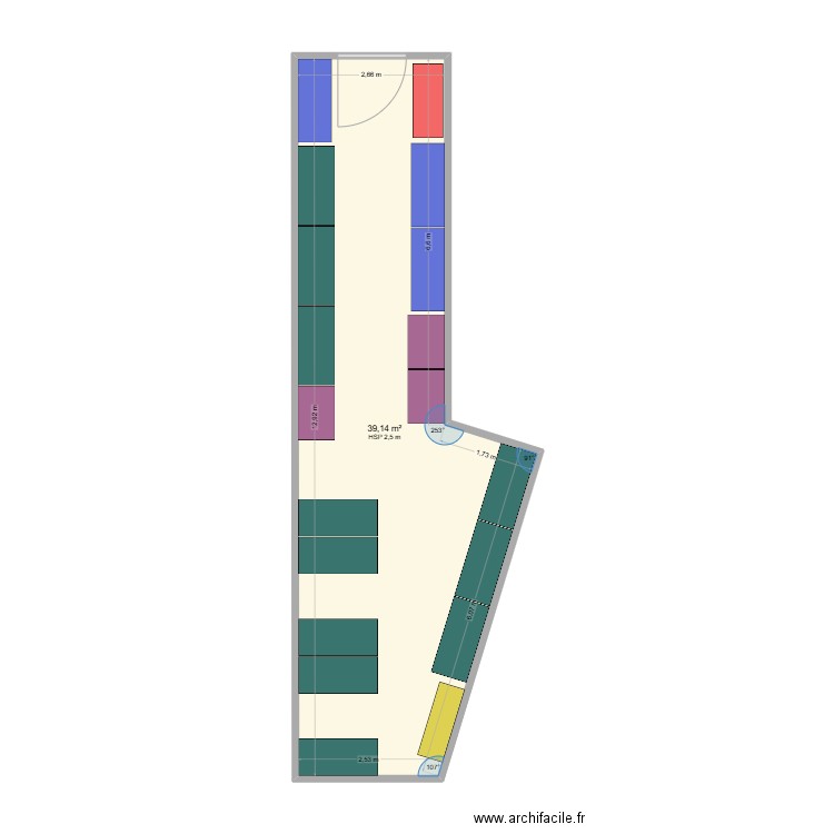 Réserve Néonat. Plan de 1 pièce et 39 m2