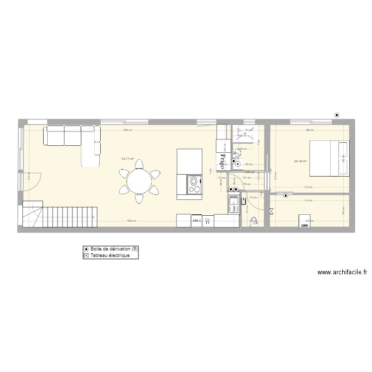 Villa 3 rdc PC_Exterieure. Plan de 3 pièces et 81 m2