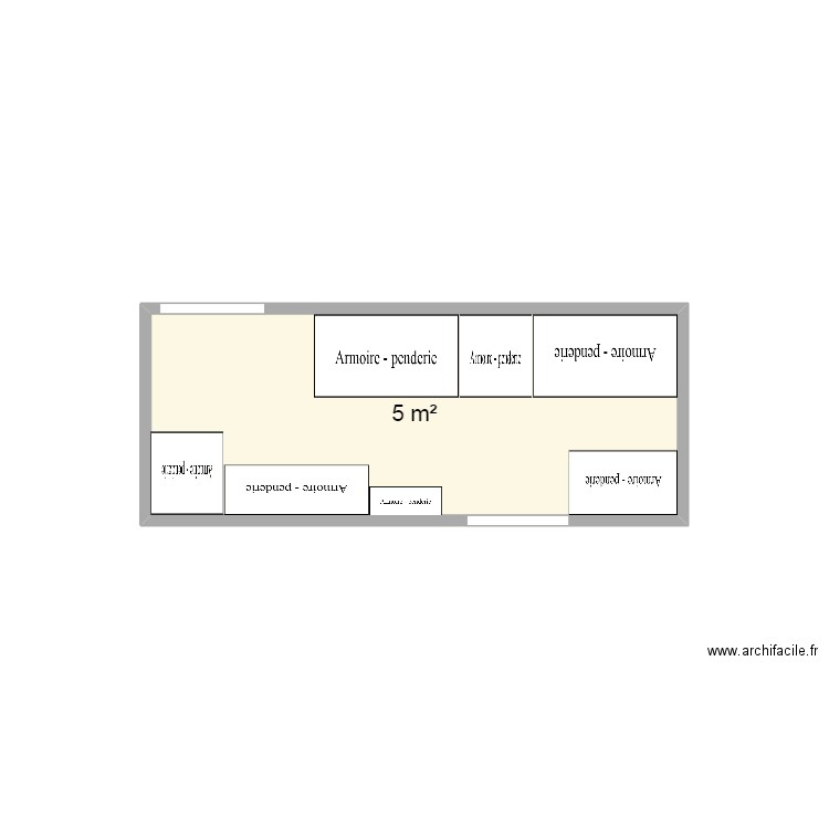 dressing. Plan de 0 pièce et 0 m2