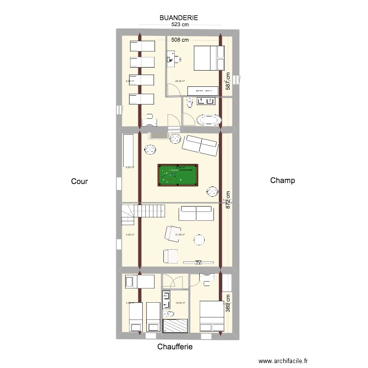 BREVIANDE 3. Plan de 11 pièces et 126 m2