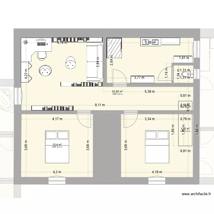 Plan R1. Plan de 13 et 270 m² Plan R1. Plan de 13 et 270 m²