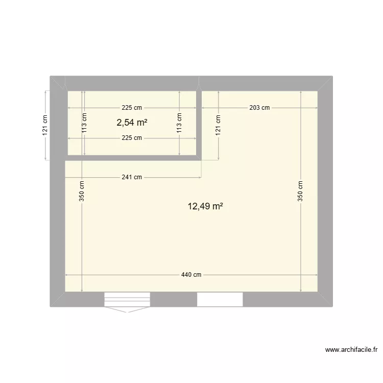 studio 15m2 . Plan de 