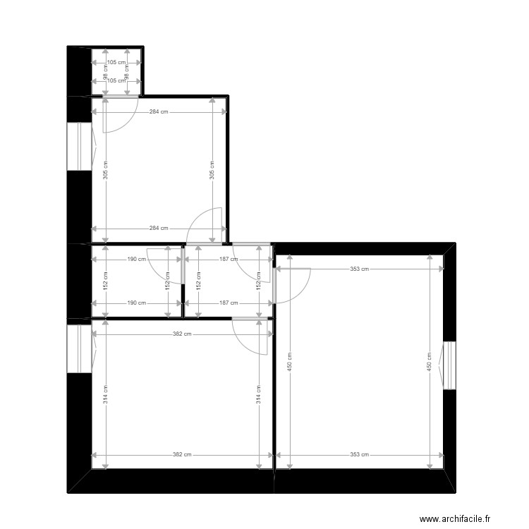 Belle 11. Plan de 6 pièces et 43 m2