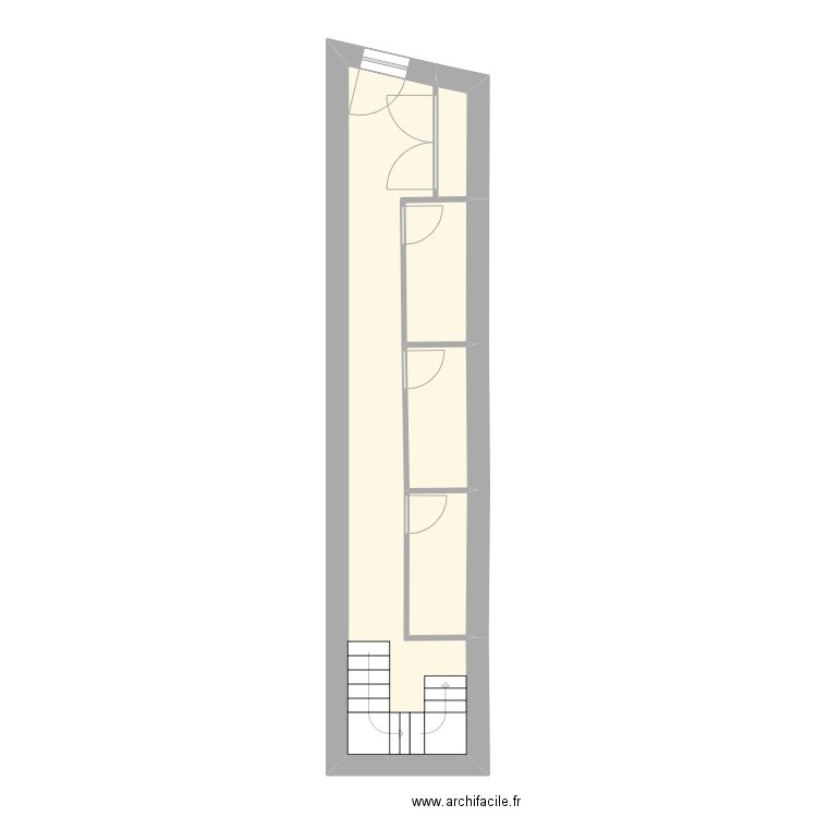 Fontaine neuve 31 Cave  RDC. Plan de 4 pièces et 29 m2