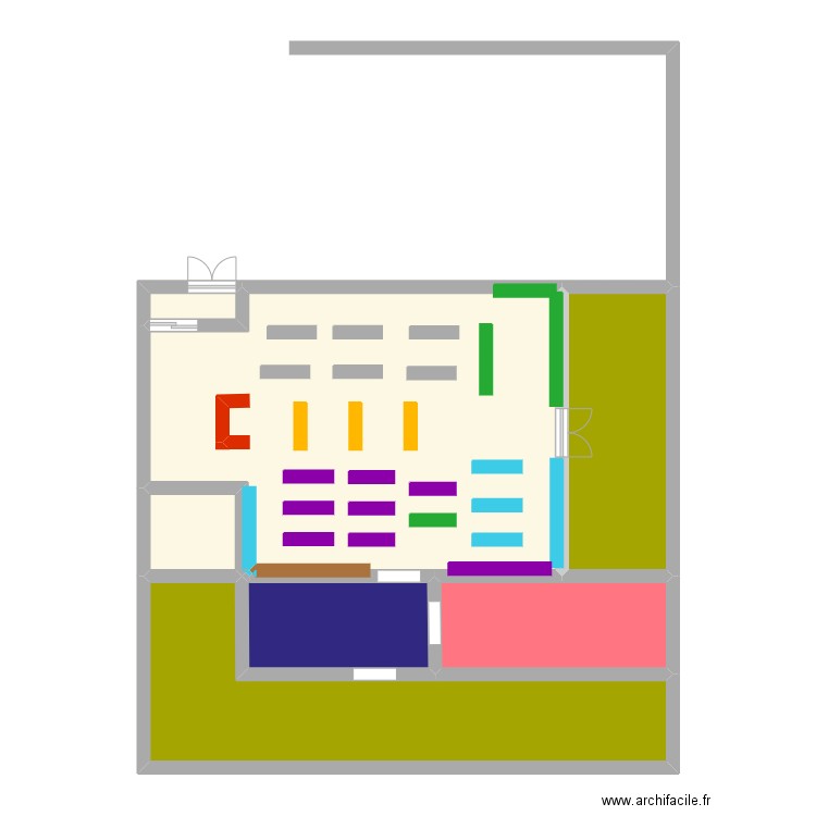 NJUIBYUVU. Plan de 7 pièces et 95 m2