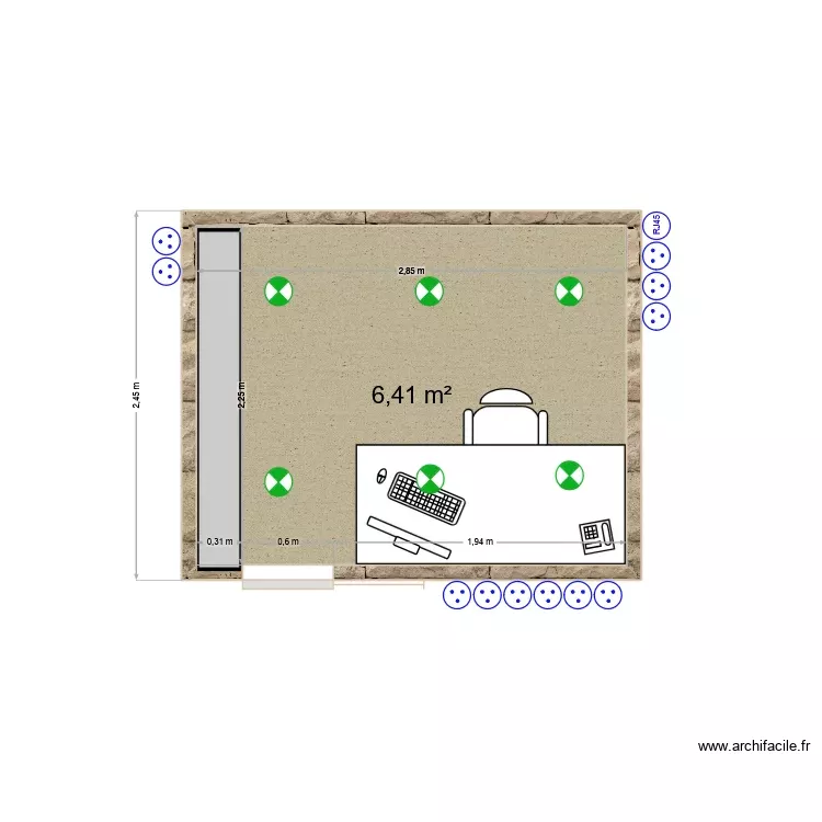 PROJECT X1. Plan de 1 Pièce et 6 m² PROJECT X1. Plan de 1 Pièce et 6 m²