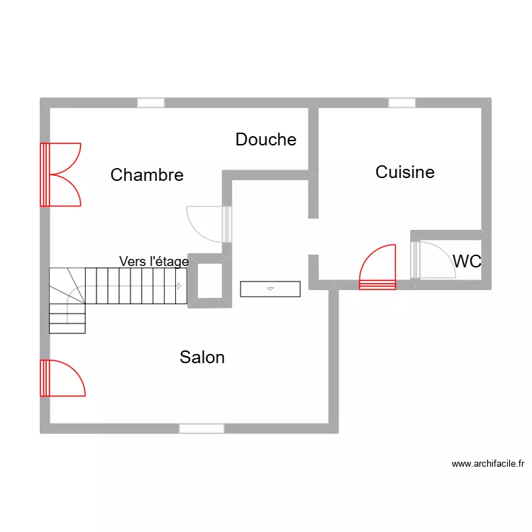 Manes_plan. Plan de 3  et 55 m²