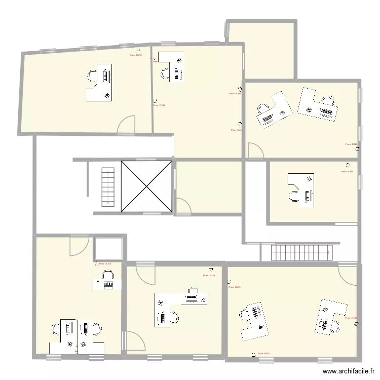 Triperie &eacute;tage. Plan de 